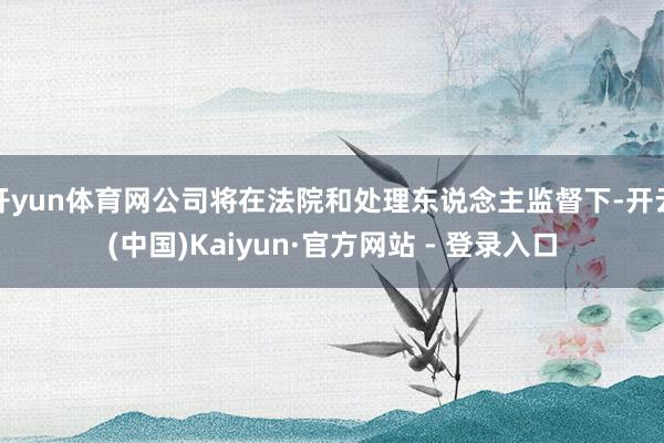 开yun体育网公司将在法院和处理东说念主监督下-开云(中国)Kaiyun·官方网站 - 登录入口