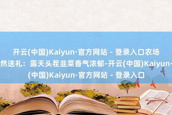 开云(中国)Kaiyun·官方网站 - 登录入口农场已为你备好第一批当然送礼:露天头茬韭菜香气浓郁-开云(中国)Kaiyun·官方网站 - 登录入口