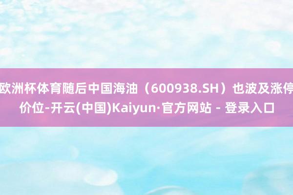 欧洲杯体育随后中国海油（600938.SH）也波及涨停价位-开云(中国)Kaiyun·官方网站 - 登录入口