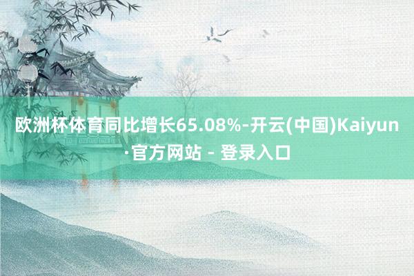 欧洲杯体育同比增长65.08%-开云(中国)Kaiyun·官方网站 - 登录入口